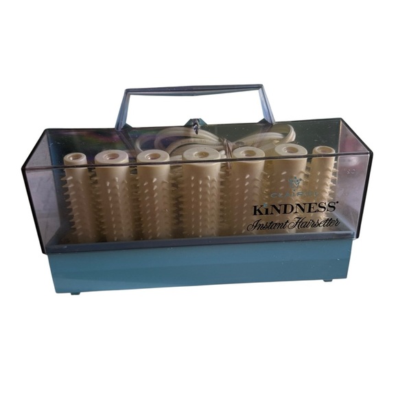 1967 Clairol Kindness 14 Instant Hairsetter Hot Rollers w Clips Denmark Tested - Picture 1 of 11